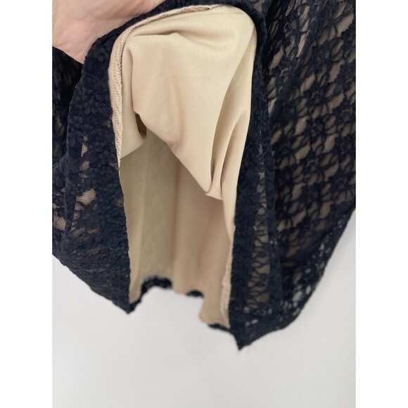 Vtg Western Connection II Plus Size Black Floral Lace Tank Top Shell 3x Runs Sma - Picture 6 of 8